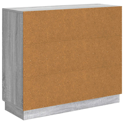 vidaXL Sideboard Grey Sonoma 89 x 34.5 x 77 cm Engineered Wood