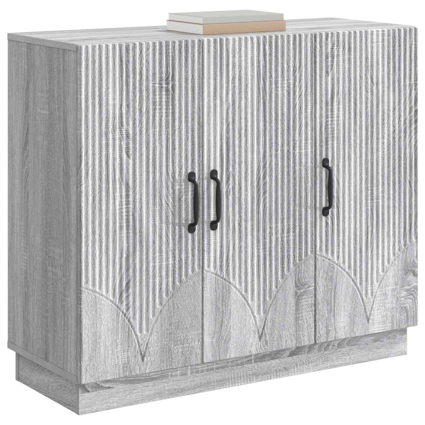 vidaXL Sideboard Grey Sonoma 89 x 34.5 x 77 cm Engineered Wood