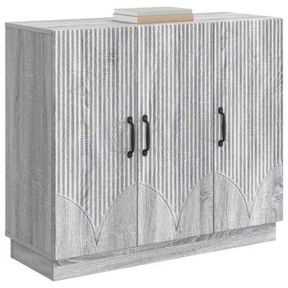 vidaXL Sideboard Grey Sonoma 89 x 34.5 x 77 cm Engineered Wood