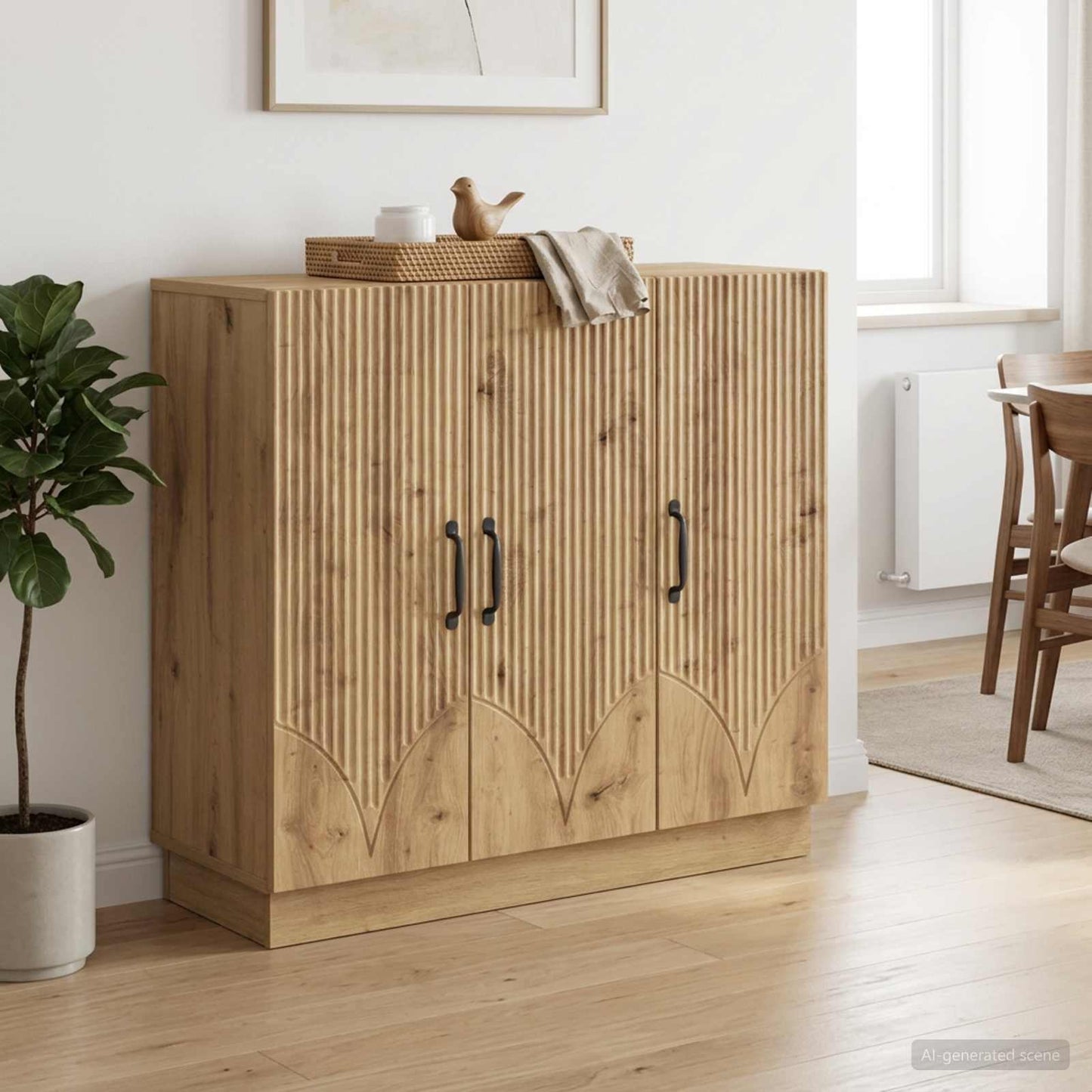 vidaXL Sideboard Artisan Oak 89 x 34.5 x 77 cm Engineered Wood
