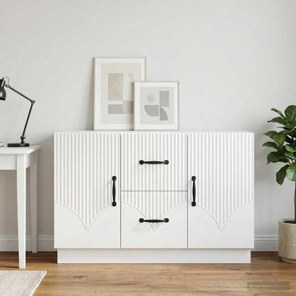 vidaXL Sideboard with Drawer White 89 x 34.5 x 57 cm Engineered Wood