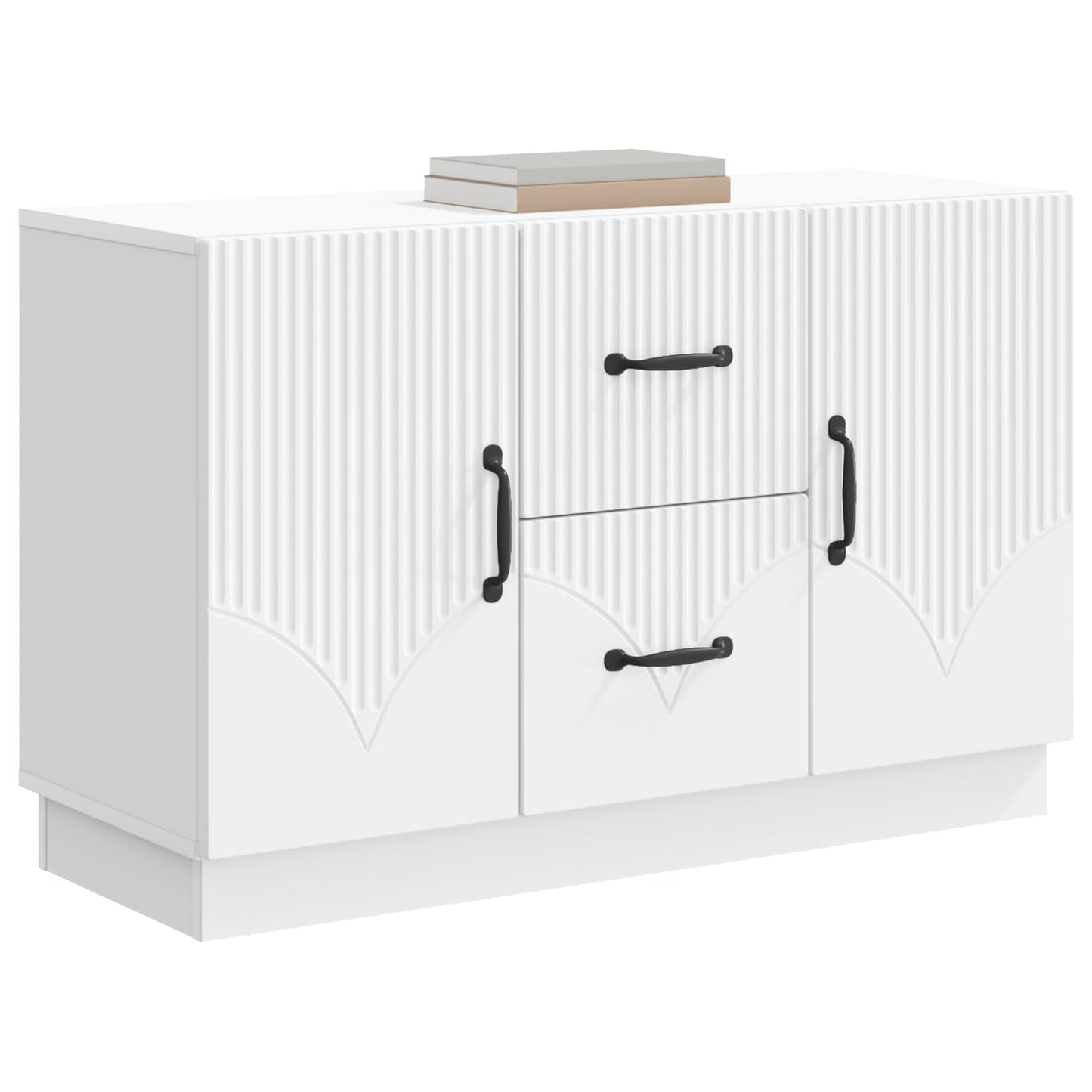 vidaXL Sideboard with Drawer White 89 x 34.5 x 57 cm Engineered Wood