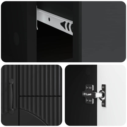 vidaXL Sideboard with Drawer Black 89 x 34.5 x 57 cm Engineered Wood