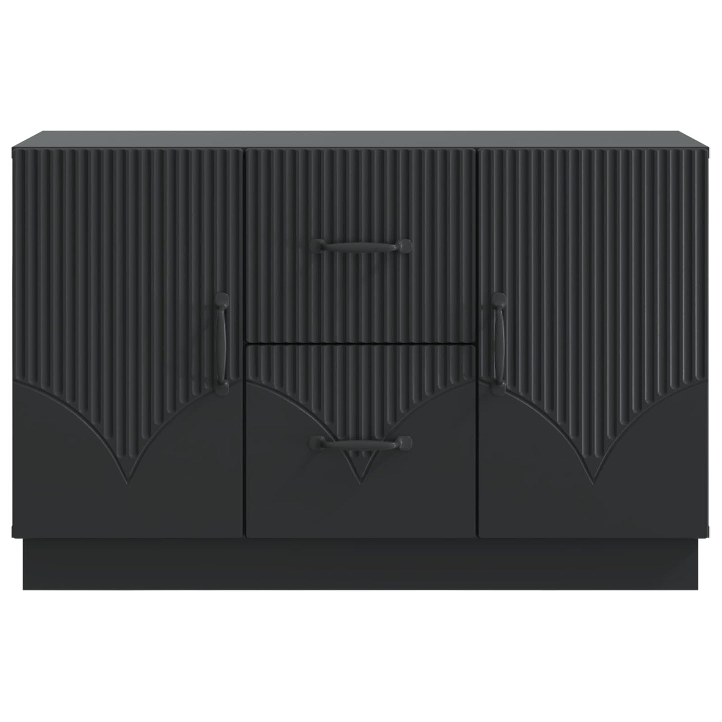 vidaXL Sideboard with Drawer Black 89 x 34.5 x 57 cm Engineered Wood