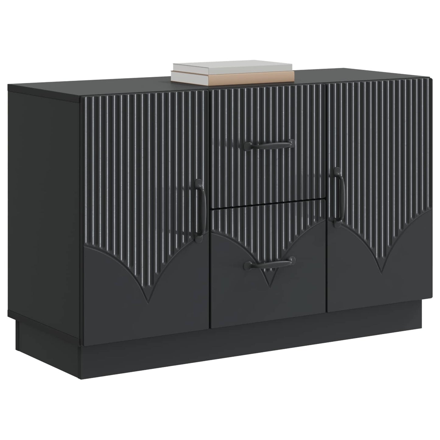 vidaXL Sideboard with Drawer Black 89 x 34.5 x 57 cm Engineered Wood