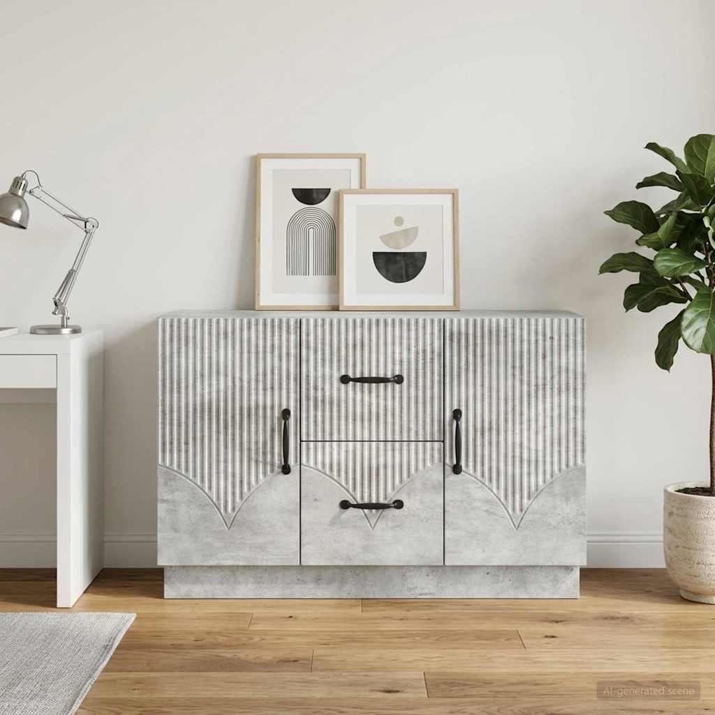 vidaXL Sideboard Concrete Grey 89 x 34.5 x 57 cm Engineered Wood