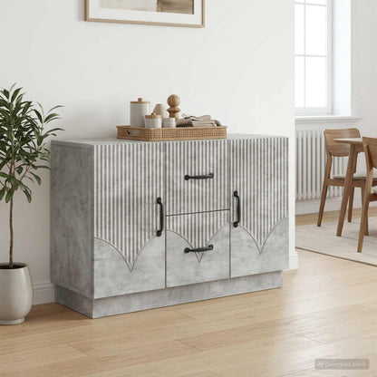 vidaXL Sideboard Concrete Grey 89 x 34.5 x 57 cm Engineered Wood