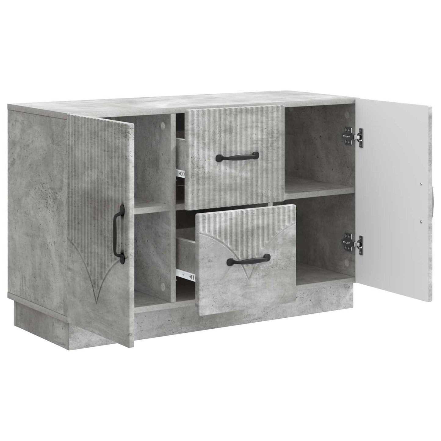 vidaXL Sideboard Concrete Grey 89 x 34.5 x 57 cm Engineered Wood
