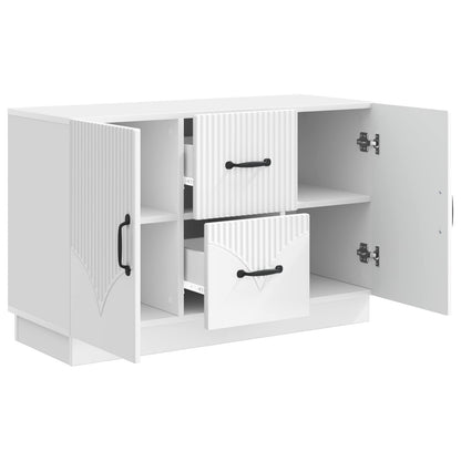 vidaXL Sideboard High Gloss White 89 x 34.5 x 57 cm Engineered Wood