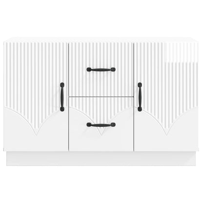 vidaXL Sideboard High Gloss White 89 x 34.5 x 57 cm Engineered Wood