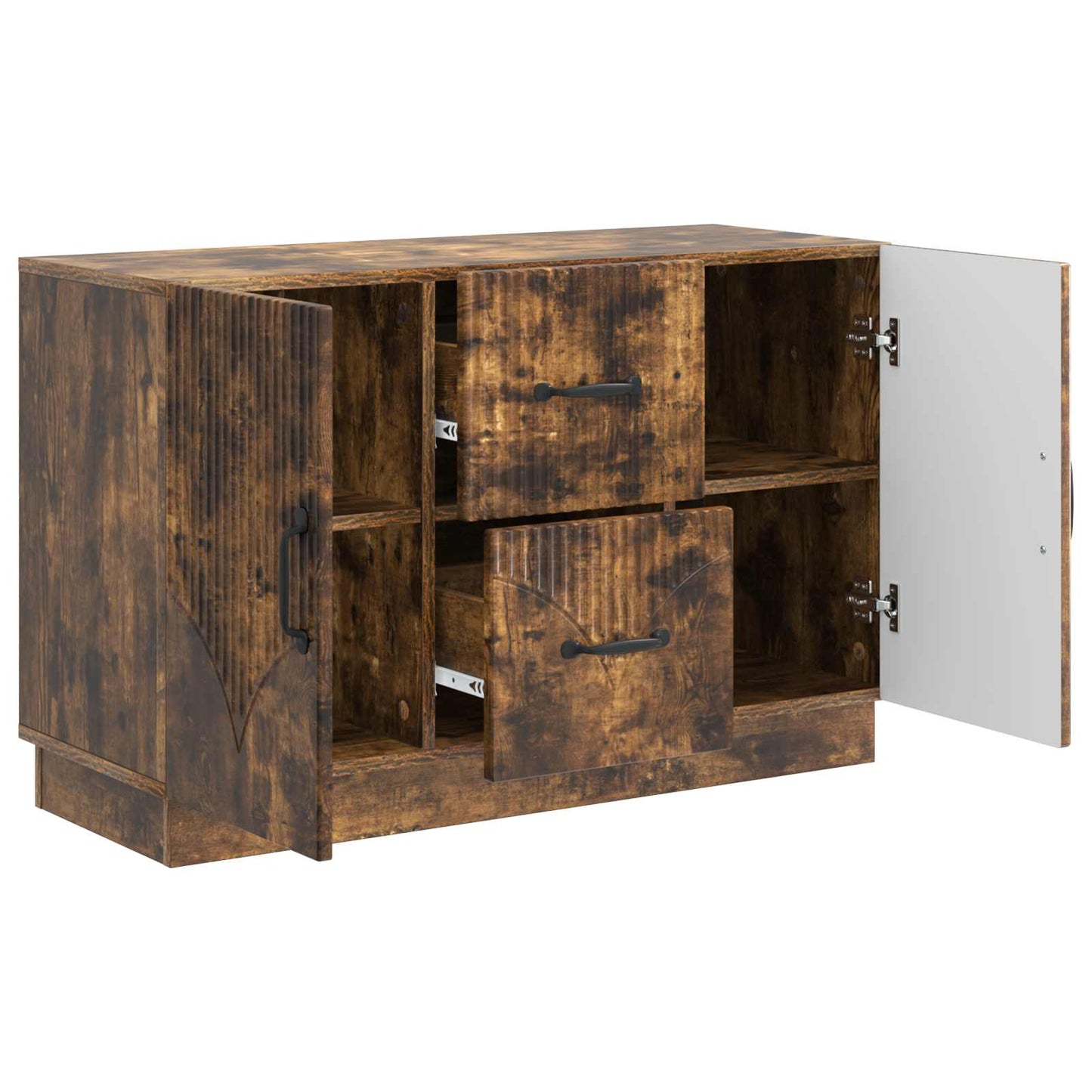 vidaXL Sideboard Smoked Oak 89 x 34.5 x 57 cm Engineered Wood