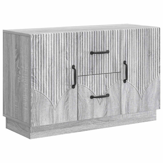 vidaXL Sideboard Grey Sonoma 89 x 34.5 x 57 cm Engineered Wood