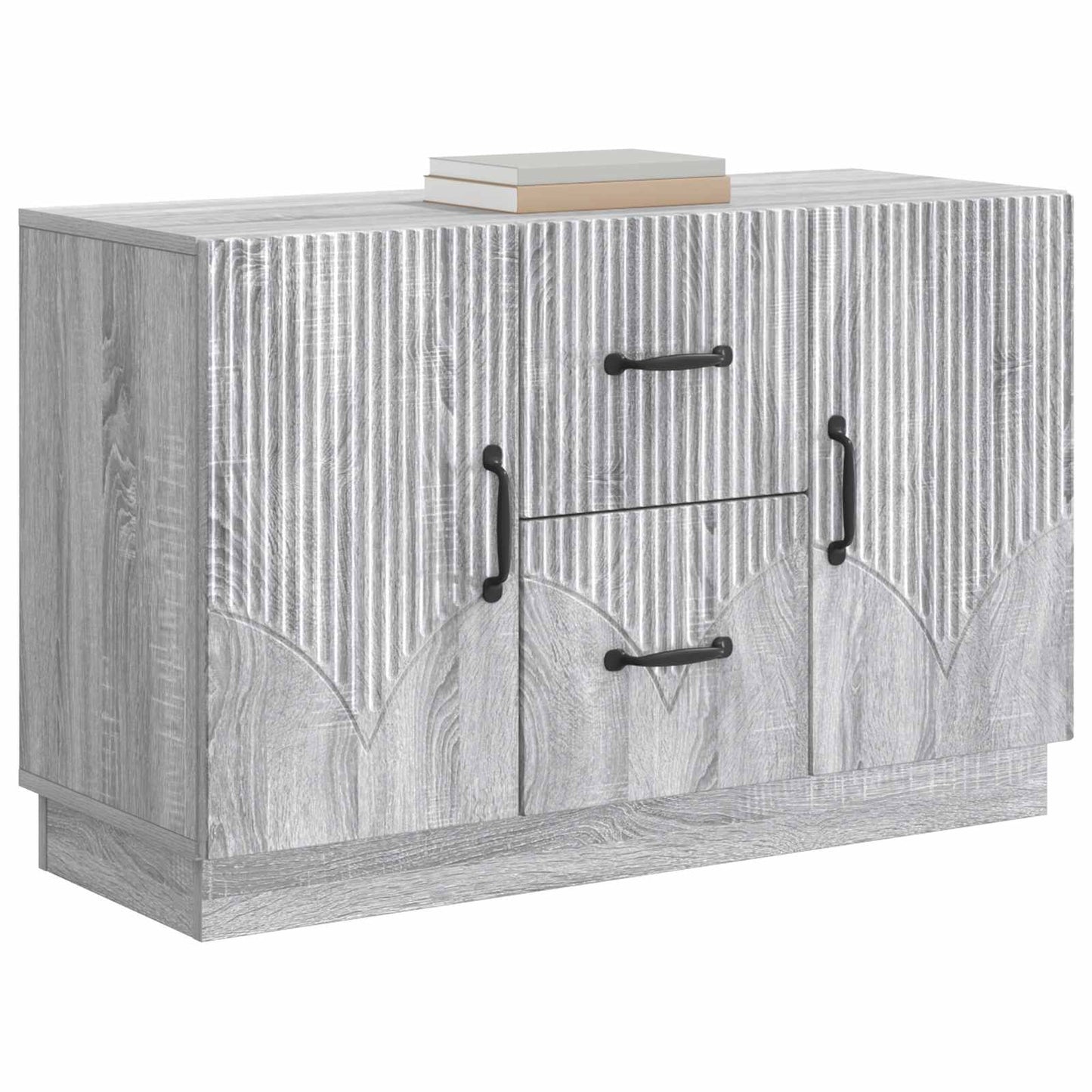 vidaXL Sideboard Grey Sonoma 89 x 34.5 x 57 cm Engineered Wood