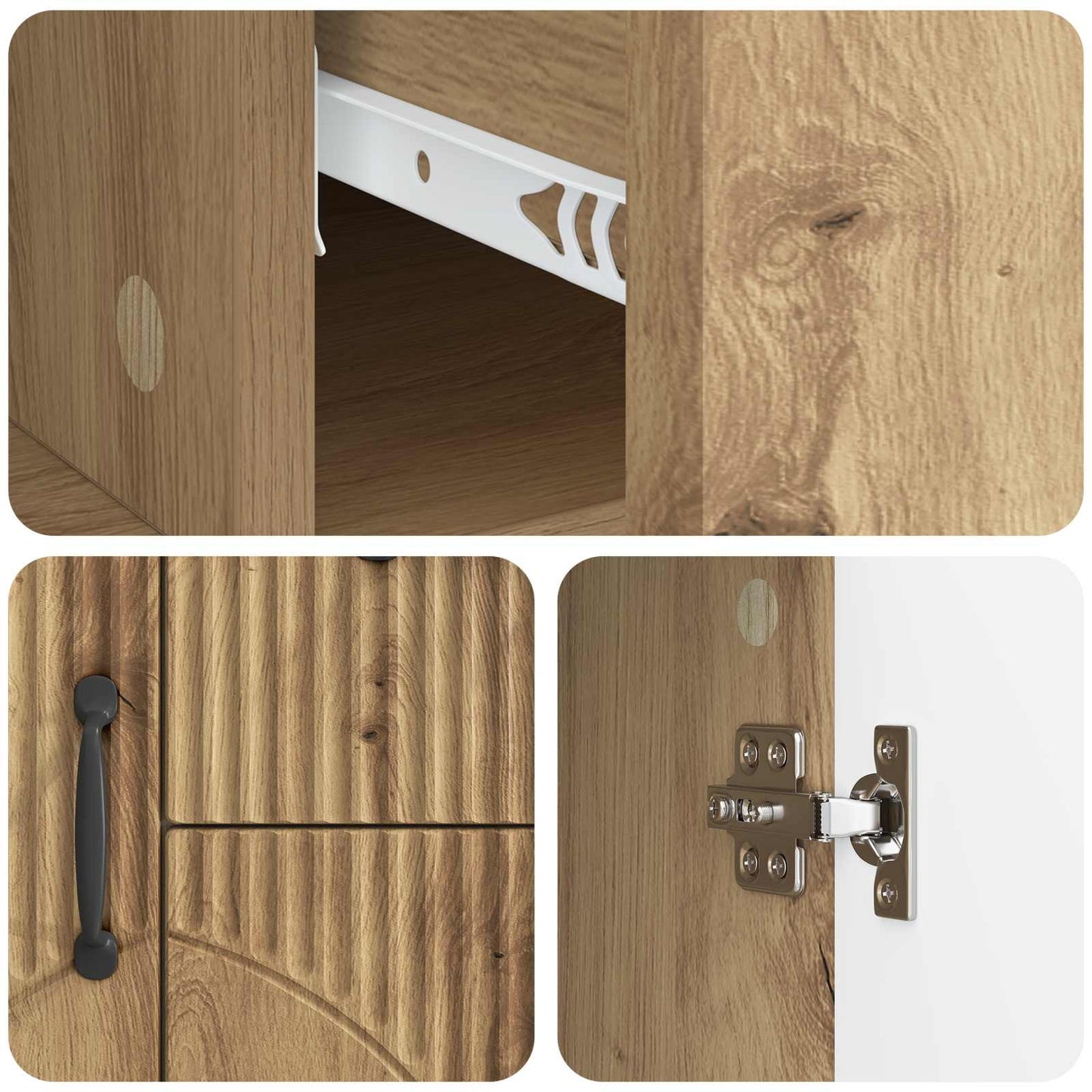 vidaXL Sideboard Artisan Oak 89 x 34.5 x 57 cm Engineered Wood