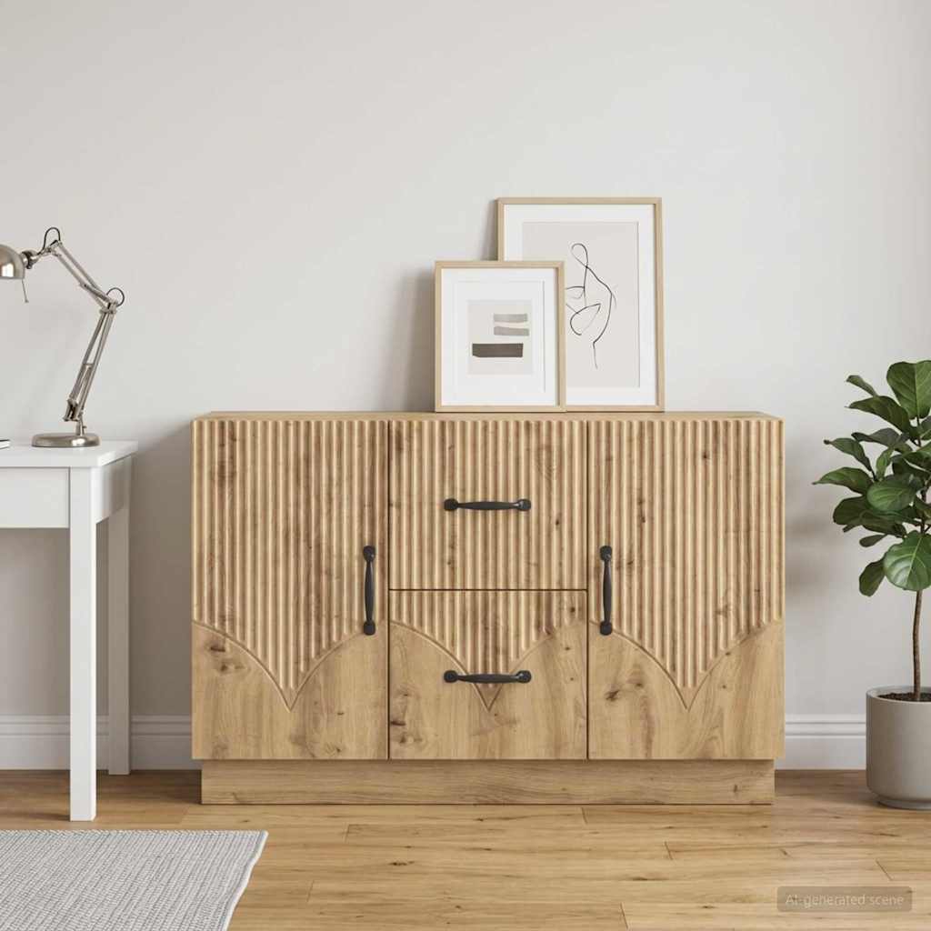 vidaXL Sideboard Artisan Oak 89 x 34.5 x 57 cm Engineered Wood