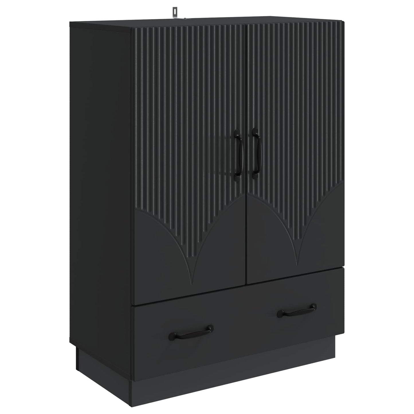 vidaXL Sideboard with Drawer Black 66 x 34.5 x 92 cm Engineered Wood