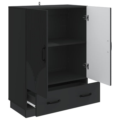 vidaXL Sideboard with Drawer Black 66 x 34.5 x 92 cm Engineered Wood