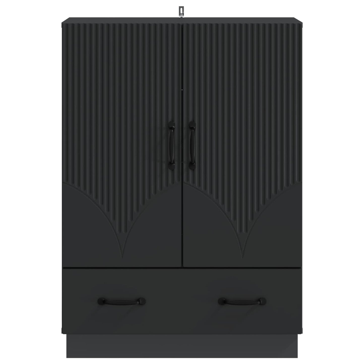 vidaXL Sideboard with Drawer Black 66 x 34.5 x 92 cm Engineered Wood