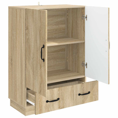 vidaXL Sideboard Sonoma Oak 66 x 34.5 x 92 cm Engineered Wood