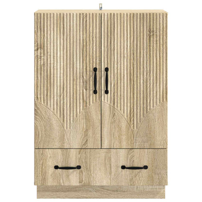 vidaXL Sideboard Sonoma Oak 66 x 34.5 x 92 cm Engineered Wood