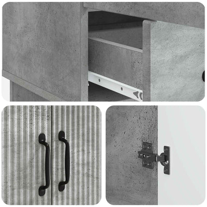 vidaXL Sideboard Concrete Grey 66 x 34.5 x 92 cm Engineered Wood