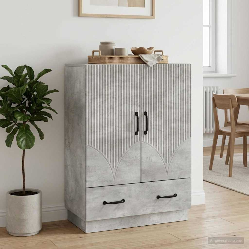 vidaXL Sideboard Concrete Grey 66 x 34.5 x 92 cm Engineered Wood