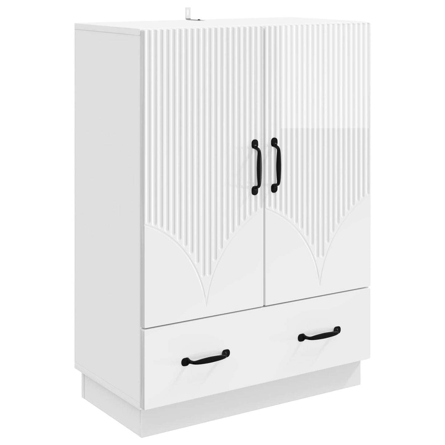 vidaXL Sideboard High Gloss White 66 x 34.5 x 92 cm Engineered Wood