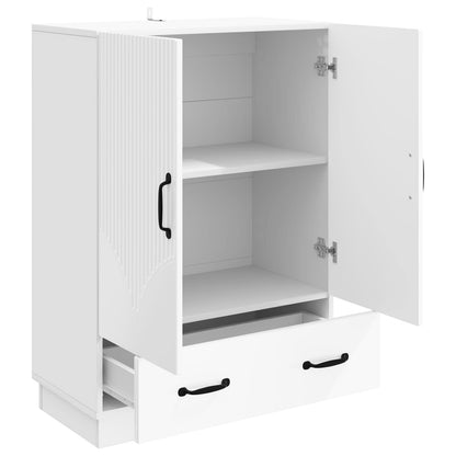 vidaXL Sideboard High Gloss White 66 x 34.5 x 92 cm Engineered Wood