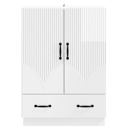 vidaXL Sideboard High Gloss White 66 x 34.5 x 92 cm Engineered Wood
