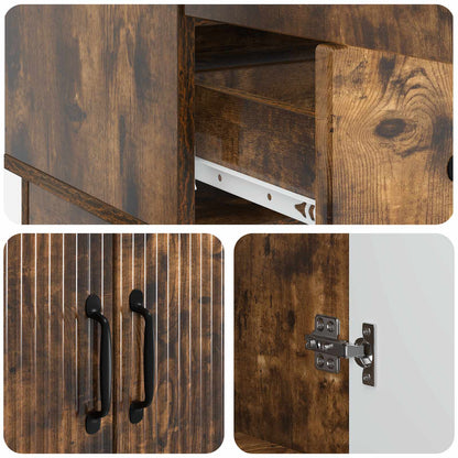 vidaXL Sideboard Smoked Oak 66 x 34.5 x 92 cm Engineered Wood