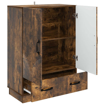 vidaXL Sideboard Smoked Oak 66 x 34.5 x 92 cm Engineered Wood