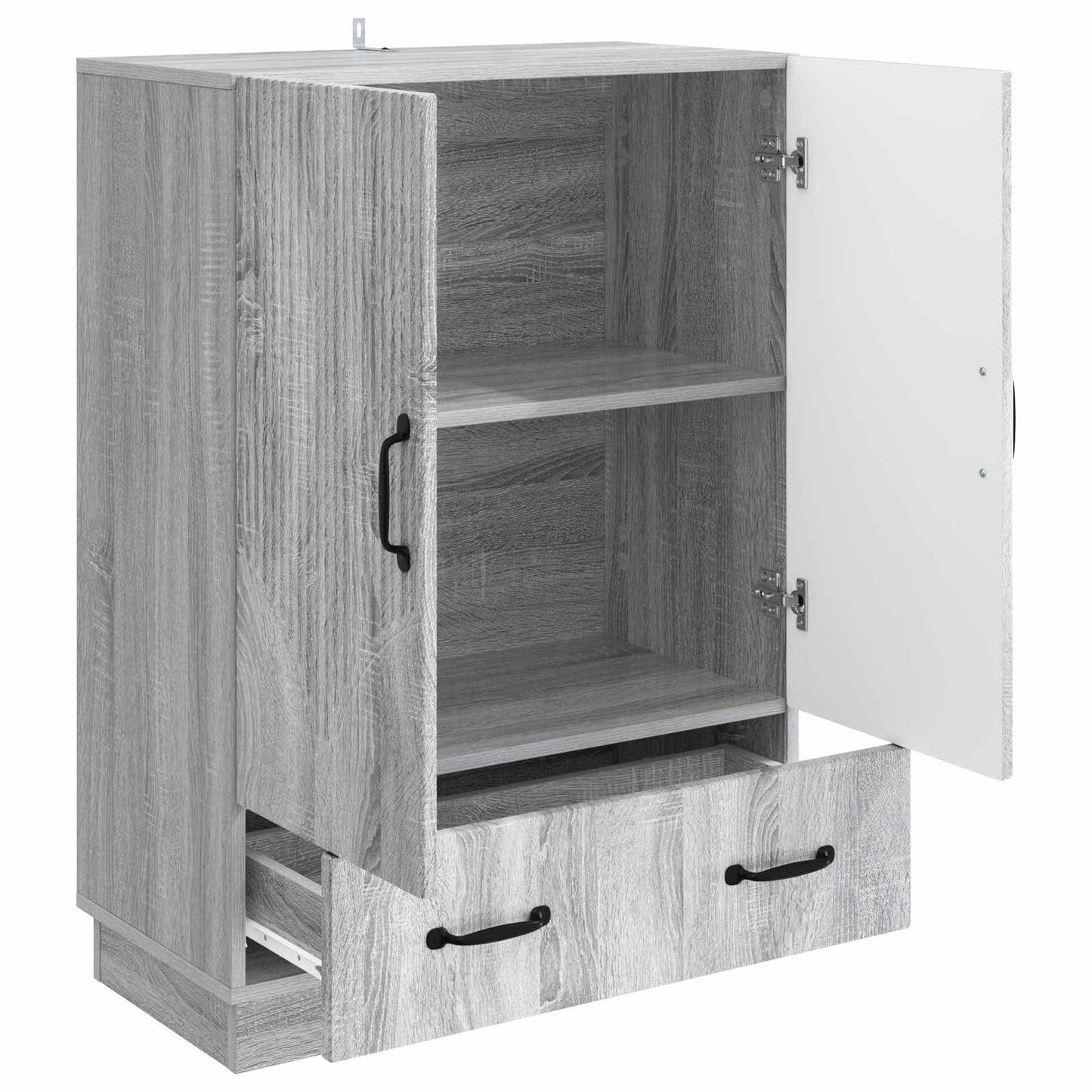 vidaXL Sideboard Grey Sonoma 66 x 34.5 x 92 cm Engineered Wood
