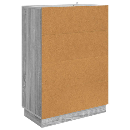 vidaXL Sideboard Grey Sonoma 66 x 34.5 x 92 cm Engineered Wood