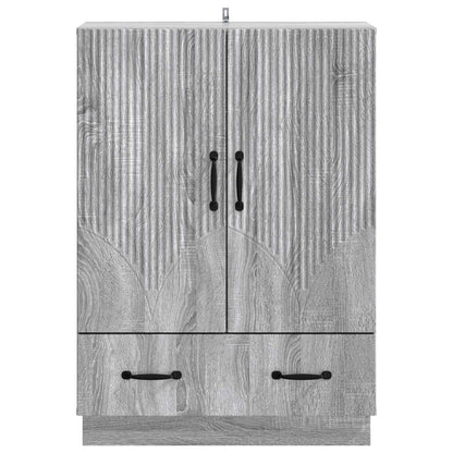 vidaXL Sideboard Grey Sonoma 66 x 34.5 x 92 cm Engineered Wood