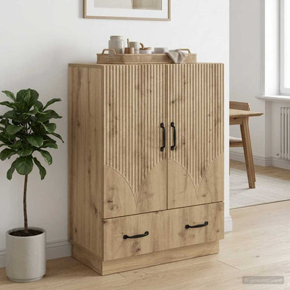 vidaXL Sideboard Artisan Oak 66 x 34.5 x 92 cm Engineered Wood