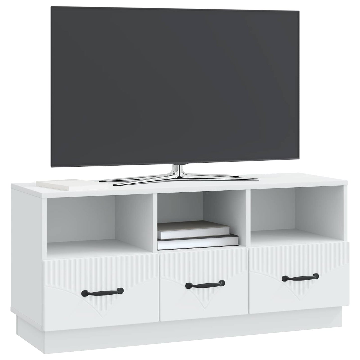 vidaXL TV Cabinet with Drawer White 102 x 34.5 x 47 cm Engineered Wood