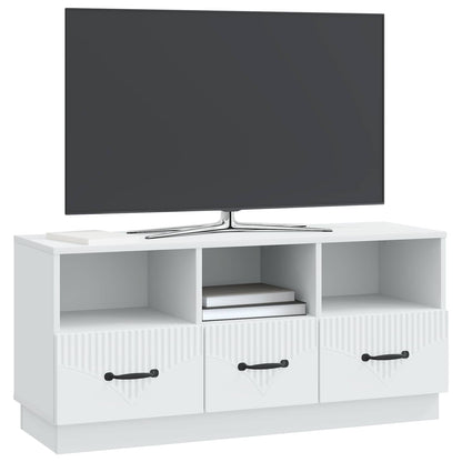 vidaXL TV Cabinet with Drawer White 102 x 34.5 x 47 cm Engineered Wood