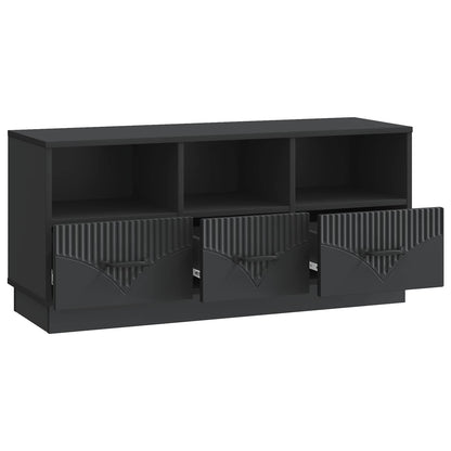 vidaXL TV Cabinet with Drawer Black 102 x 34.5 x 47 cm Engineered Wood