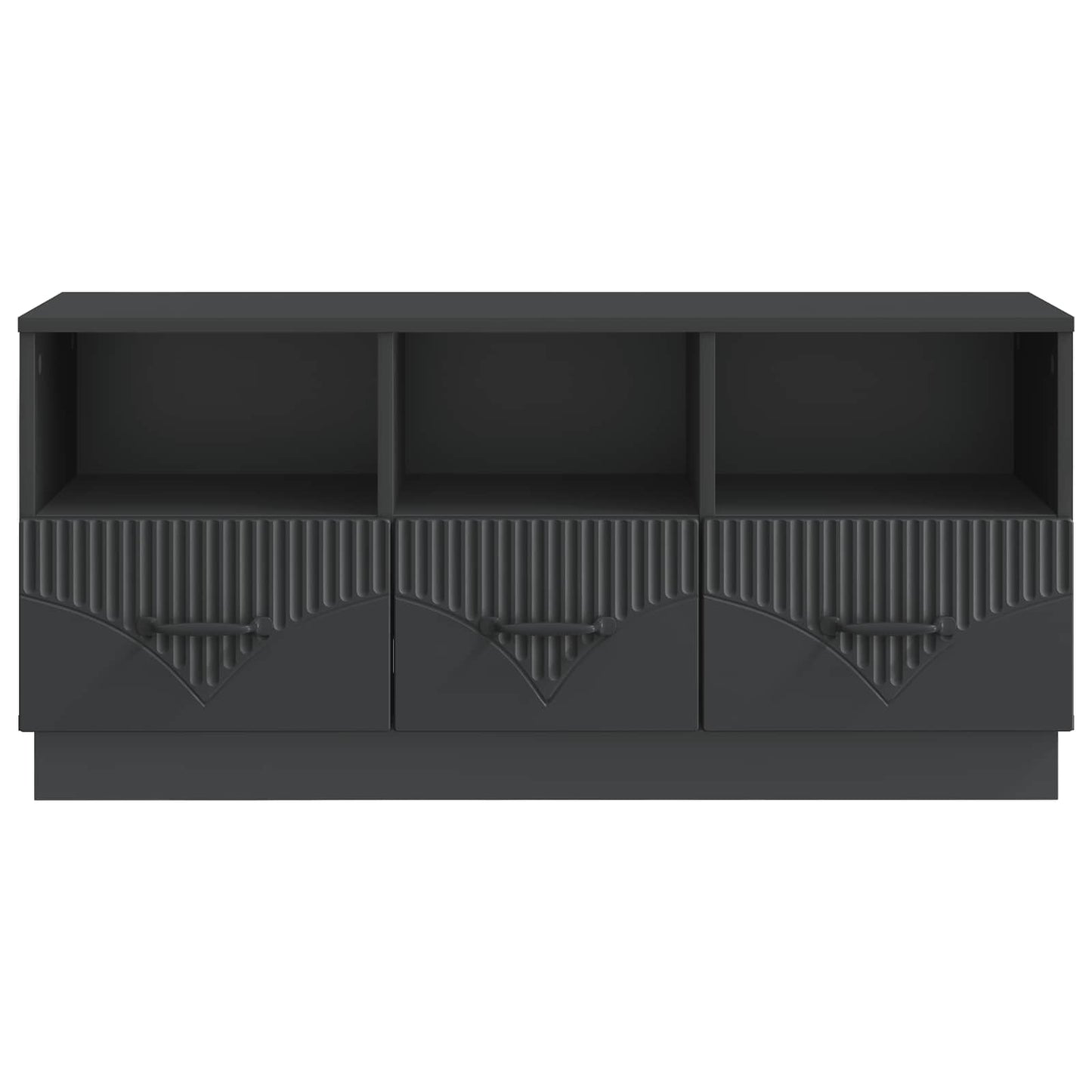 vidaXL TV Cabinet with Drawer Black 102 x 34.5 x 47 cm Engineered Wood