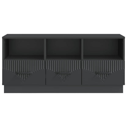 vidaXL TV Cabinet with Drawer Black 102 x 34.5 x 47 cm Engineered Wood