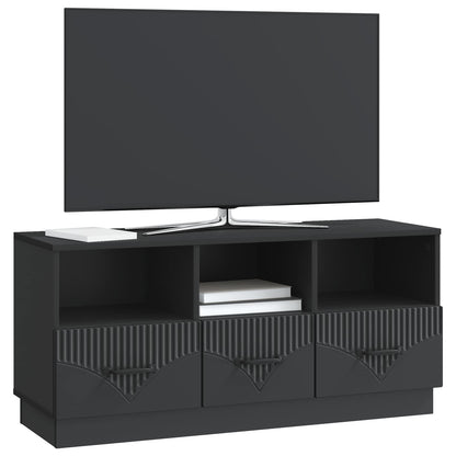vidaXL TV Cabinet with Drawer Black 102 x 34.5 x 47 cm Engineered Wood