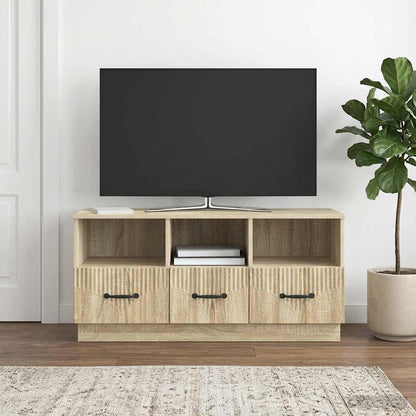 vidaXL TV Cabinet Sonoma Oak 102 x 34.5 x 47 cm Engineered Wood