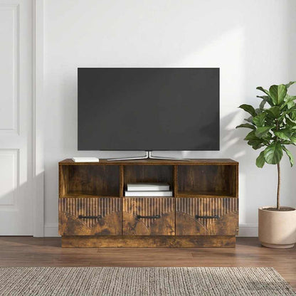 vidaXL TV Cabinet Smoked Oak 102 x 34.5 x 47 cm Engineered Wood