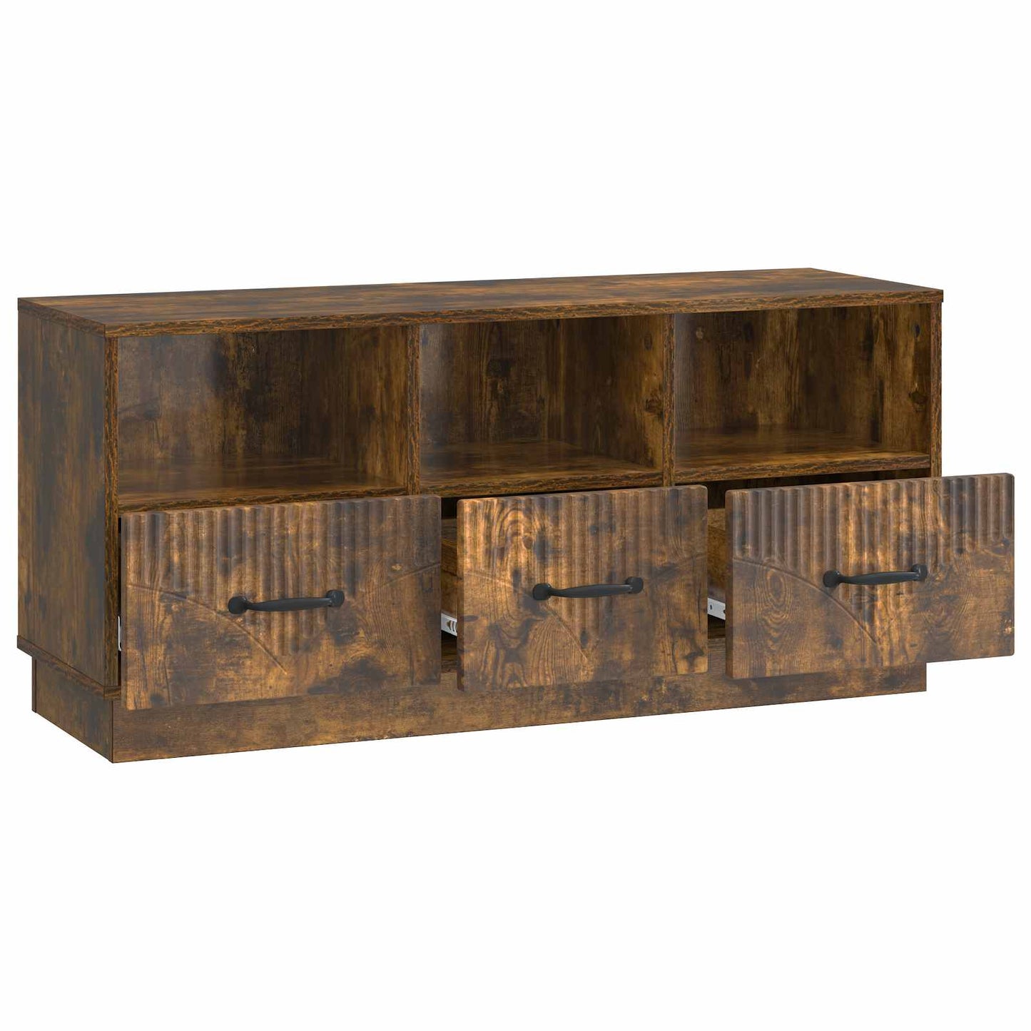vidaXL TV Cabinet Smoked Oak 102 x 34.5 x 47 cm Engineered Wood