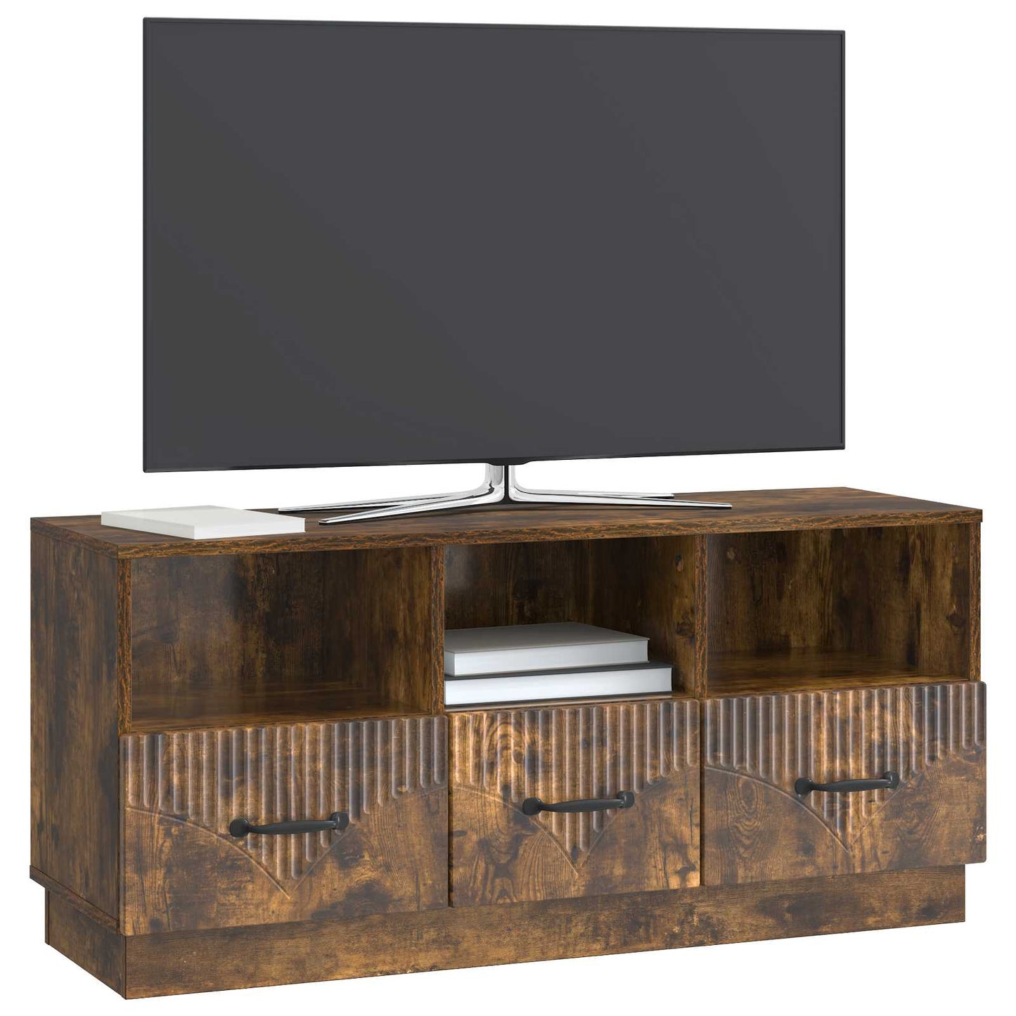 vidaXL TV Cabinet Smoked Oak 102 x 34.5 x 47 cm Engineered Wood