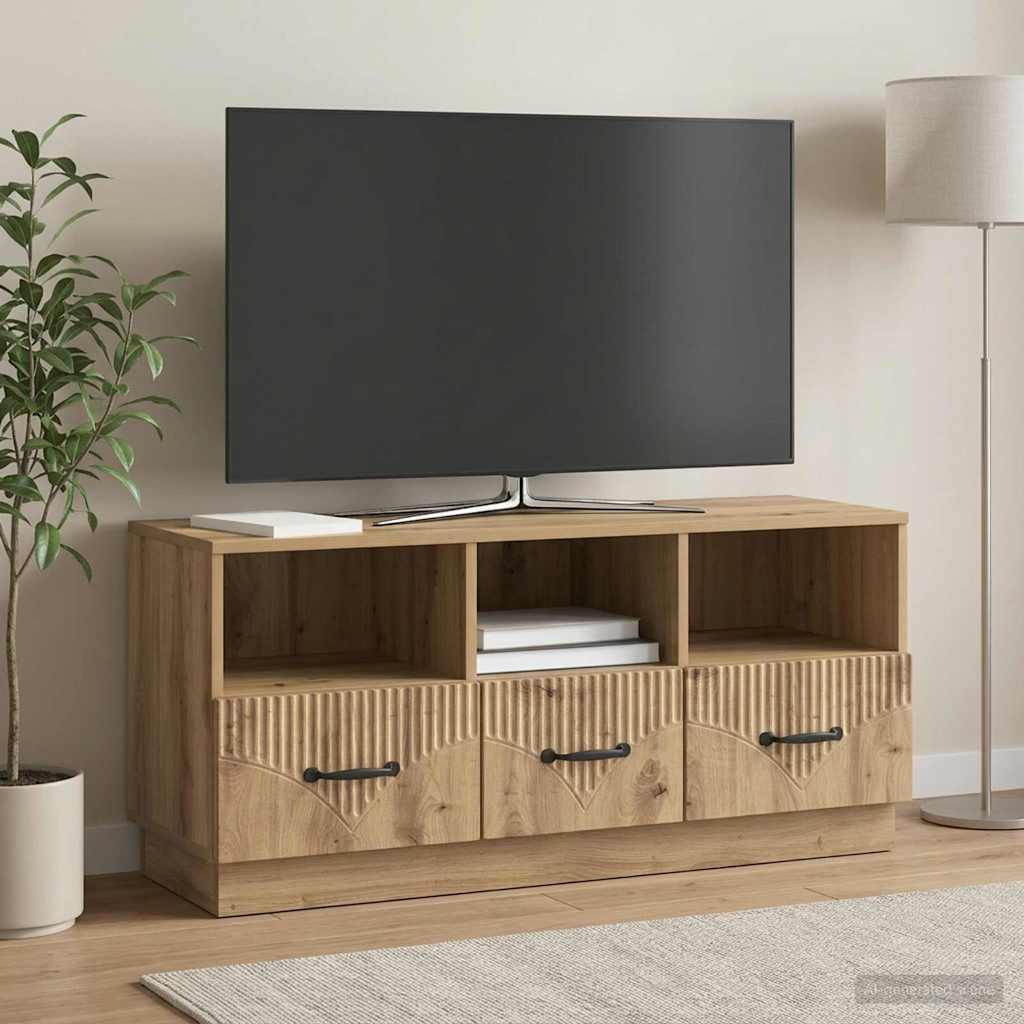 vidaXL TV Cabinet 102 x 34.5 x 47 cm Artisan Oak Engineered Wood