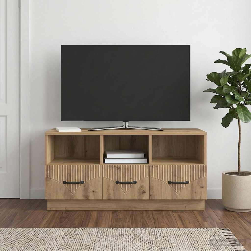 vidaXL TV Cabinet 102 x 34.5 x 47 cm Artisan Oak Engineered Wood