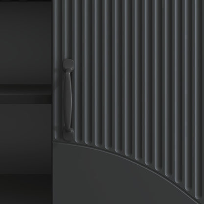 vidaXL TV Cabinet Black 150 x 31 x 47 cm Engineered Wood