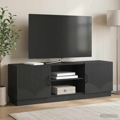 vidaXL TV Cabinet Black 150 x 31 x 47 cm Engineered Wood