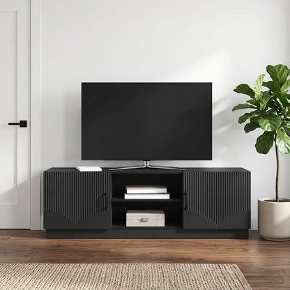 vidaXL TV Cabinet Black 150 x 31 x 47 cm Engineered Wood